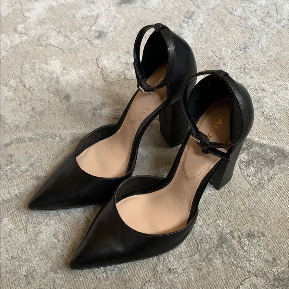 Aldo Black Pointy Heels